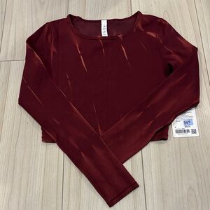 lululemon athletica Deep Red Long Sleeve Top